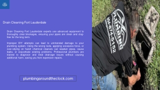 Drain Cleaning Fort Lauderdale