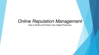 Online Reputation Management