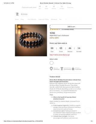 black obsidian bracelet