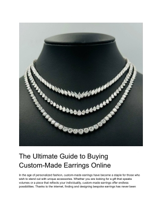 The Ultimate Guide to Buying Custom-Made Earrings Online