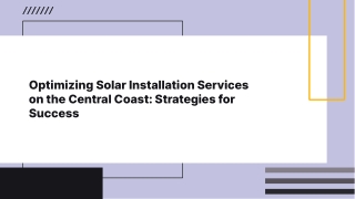 Solar Power Installers Central Coast