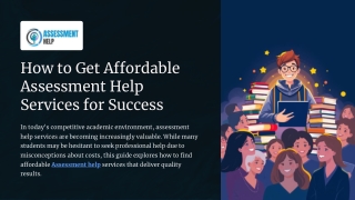 How to Get Affordable Assessment Help Services for Success