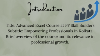 Advance excel course in kolkata