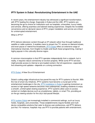 IPTV System in Dubai article final