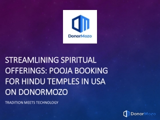 Seamless Spiritual Connections: Pooja Booking for Hindu Temples in USA