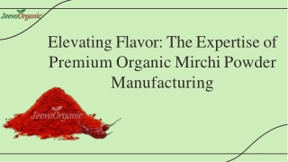 Elevating Flavor The Expertise of Premium Organic Mirchi Powder Manufacturing