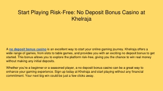 NoDepositBonusCasino