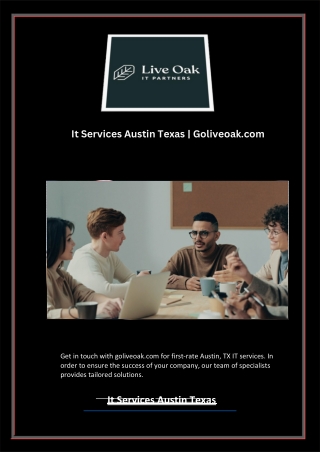 It Services Austin Texas | Goliveoak.com