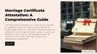 A Comprehensive Guide to Marriage Certificate Attestation and Its Necessity
