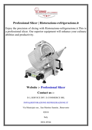 Professional Slicer   Ristorazione-refrigerazione.it