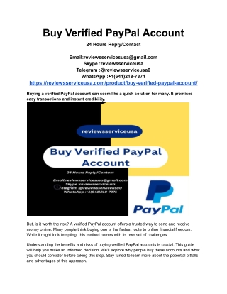 Buy Verified PayPal Account