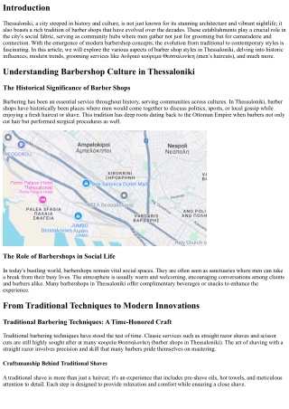 From Traditional to Modern: Barber Shop Styles in Thessaloniki