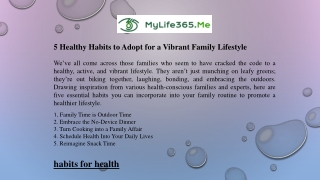 Habits for Health – Simple lifestyle changes for better well-being02