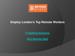Employ London's Top Remote Workers