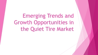 Quiet Tire Market