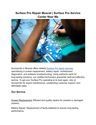 Surface Pro Repair Muscat _ Surface Pro Service Center Near Me