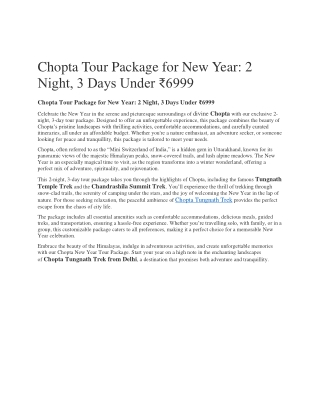 Tungnath Temple Trek