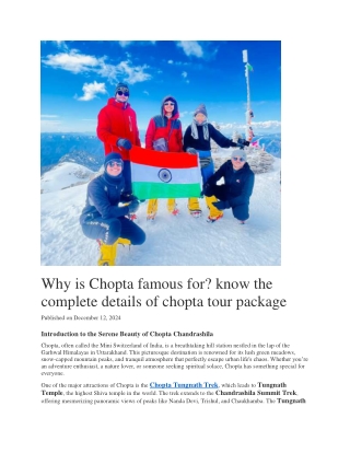 Chandrashila Summit Trek from Delhi