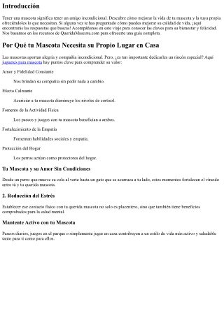 La Importancia de un Espacio Especial para tu Fiel Compañero