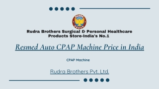 Resmed Auto CPAP Machine Price in India