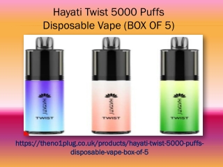 Hayati Twist 5000 Puffs Disposable Vape (BOX OF 5)