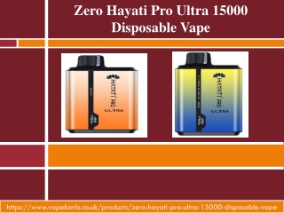Zero Hayati Pro Ultra 15000 Disposable Vape