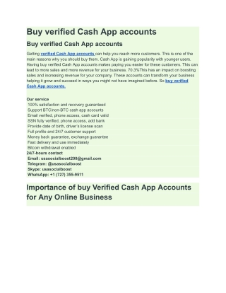 Buy verified Cash App accounts