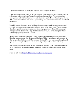 Experience the Divine