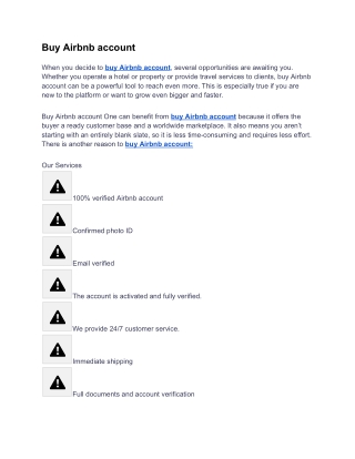 Buy Airbnb account 2025