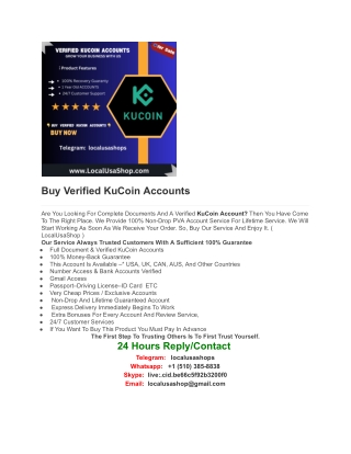 Buy Verified KuCoin Accounts