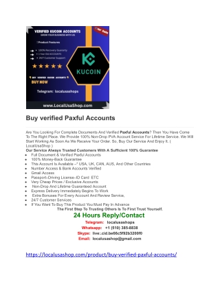 Buy verified Paxful Accounts