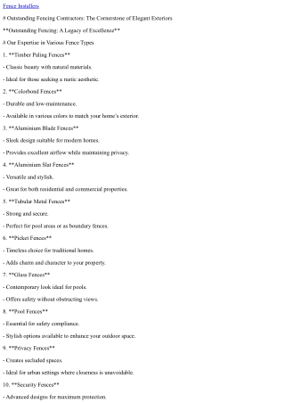 Outstanding Fencing Contractors: The Cornerstone of Elegant Exteriors