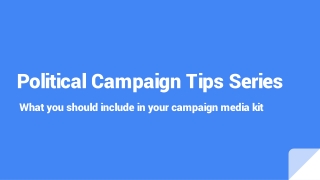 Tip_ What you should include in your campaign media kit