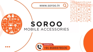 Soroo Online shopping India for  Mobile accessories Charger Speaker