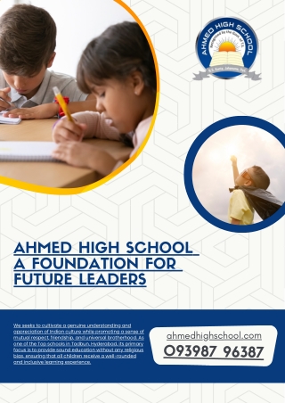 Ahmed High School - A Foundation for Future Leader