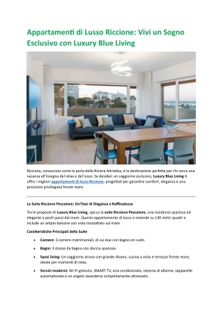 Appartamenti di Lusso Riccione