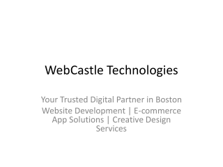 Your Trusted Digital Partner in Boston Website Development | E-commerce App Solu