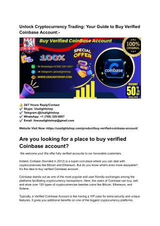 Unlock Cryptocurrency Trading_ Your Guide to Buy Verified Coinbase Account_-