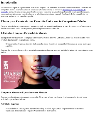 Los Secretos para Crear un Vínculo Inquebrantable con tu Querida Mascota