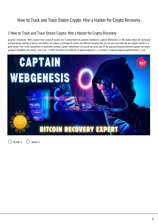 How to Track and Trace Stolen Crypto: Hire a Hacker for Crypto Recovery