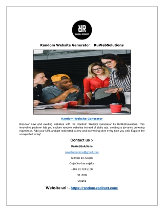 Random Website Generator | RuWebSolutions