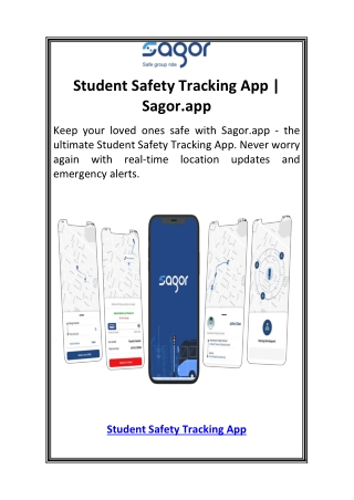 Student Safety Tracking App  Sagor.app