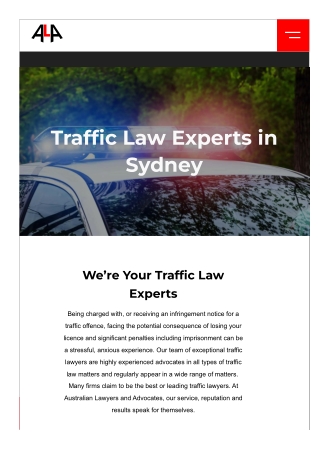 Traffic lawyers sydney