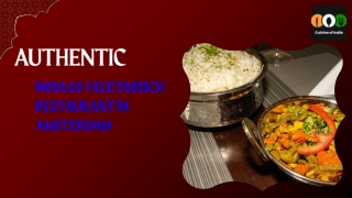Authentic Indian Vegetarian Restaurant in Amsterdam - Cuisine of India