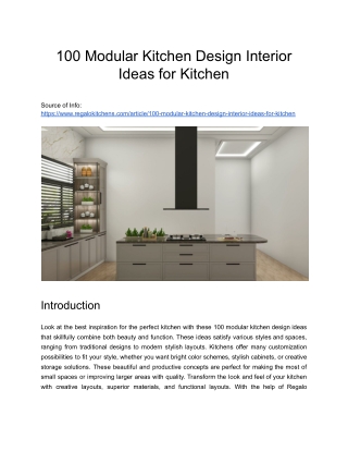 100 Modular Kitchen Design Interior Ideas for Kitchen