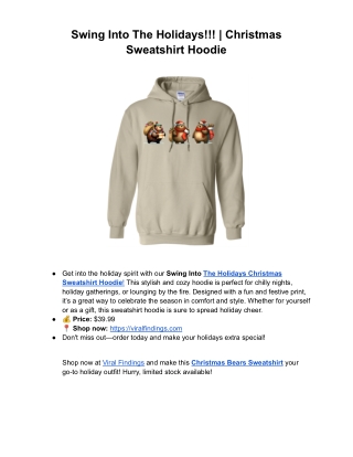 Christmas Bears Sweatshirt – Festive & Cozy Holiday Wear _ Viral Findings