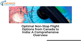 Best Non Stop from Canada to India – lastminuteflightstoindia.com