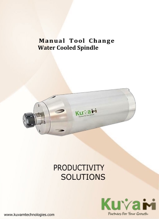 Kuvam Technologies | Water cooled Spindle | CNC spindle