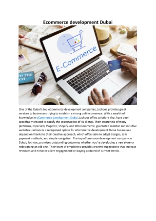 Ecommerce Development Dubai