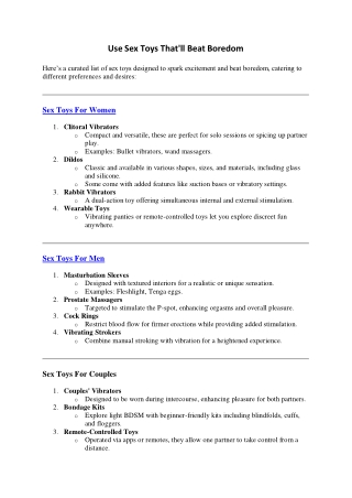 Use Sex Toys - Nightmate